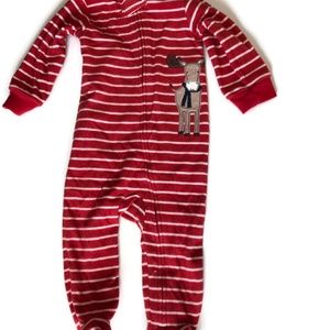 Carter's Reindeer Christmas Footed Onesie
